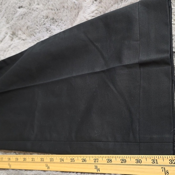 Banana Republic 718 Trouser Cuff Stretch Straight Sheen Black pants Size 14 - Picture 11 of 11